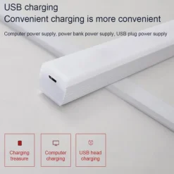 LED Night Light PIR Motion Sensor USB Rechargeable 10/20/30/50cm Closet Kitchen Cabinet Corridor Stair Lights Wireless Night Lamp