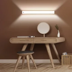 LED Night Light PIR Motion Sensor USB Rechargeable 10/20/30/50cm Closet Kitchen Cabinet Corridor Stair Lights Wireless Night Lamp