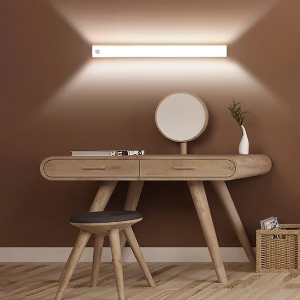 LED Night Light PIR Motion Sensor USB Rechargeable 10/20/30/50cm Closet Kitchen Cabinet Corridor Stair Lights Wireless Night Lamp