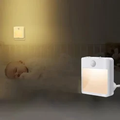 LED Night Light Smart Motion Sensor Dimmable Emergency Lamp White Warm Lamp Bedroom Living Room Study Bedside Kitchen Light