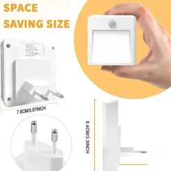 LED Night Light Smart Motion Sensor Dimmable Emergency Lamp White Warm Lamp Bedroom Living Room Study Bedside Kitchen Light