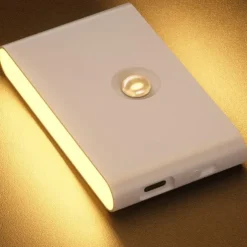 LED Night Lights Motion Sensor USB Rechargeable Linkage Induction Wireless Night Light Kitchen Cabinet Corridor Night Lamp for Bedroom Home Staircase Passageway Lighting