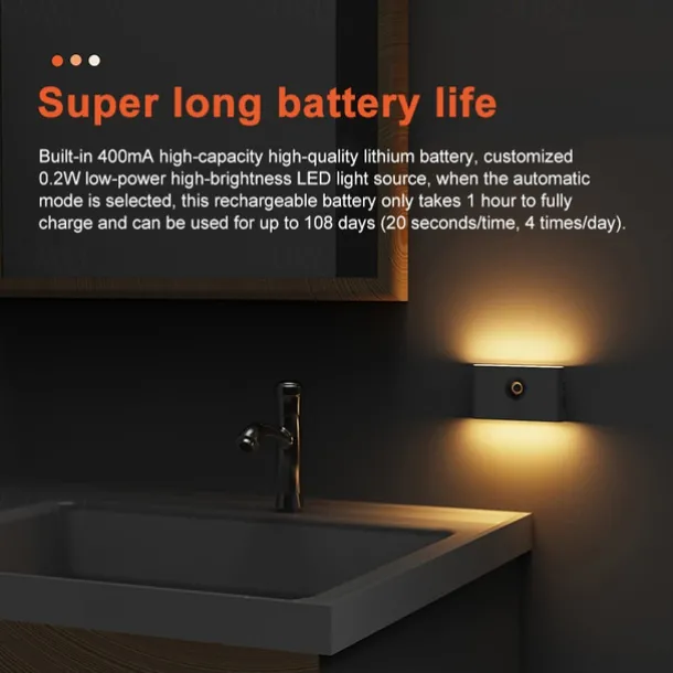 LED Night Lights Motion Sensor USB Rechargeable Linkage Induction Wireless Night Light Kitchen Cabinet Corridor Night Lamp for Bedroom Home Staircase Passageway Lighting
