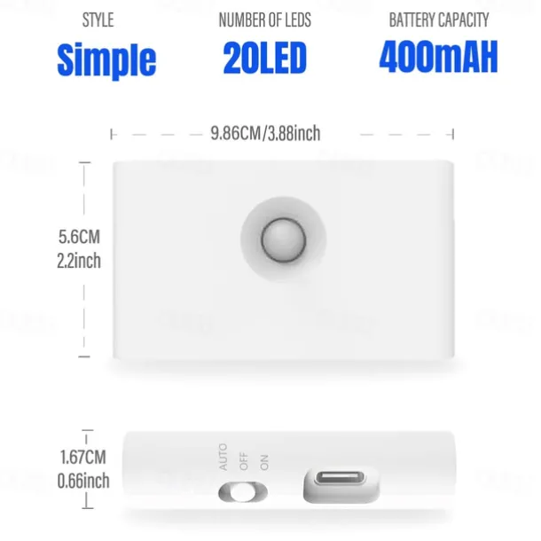 LED Night Lights Motion Sensor USB Rechargeable Linkage Induction Wireless Night Light Kitchen Cabinet Corridor Night Lamp for Bedroom Home Staircase Passageway Lighting