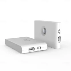 LED Night Lights Motion Sensor USB Rechargeable Linkage Induction Wireless Night Light Kitchen Cabinet Corridor Night Lamp for Bedroom Home Staircase Passageway Lighting