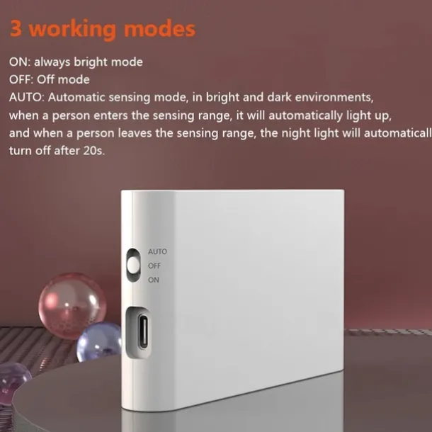 LED Night Lights Motion Sensor USB Rechargeable Linkage Induction Wireless Night Light Kitchen Cabinet Corridor Night Lamp for Bedroom Home Staircase Passageway Lighting