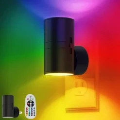 LED Night Lights Plug in Modern Nightlight Plug into Wall Dusk to Dawn Light Sensor Dimmable Wall Lamp for Hallway Bedroom Stairway