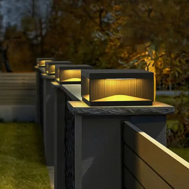 LED Outdoor Post Lights Warm White 20/30/40cm Nordic Style Outdoor Column Lights Fence Post Cap Lights Waterproof IP54 for Deck Suitable for Door Stone Pillars Garden lamp Post 85-265V