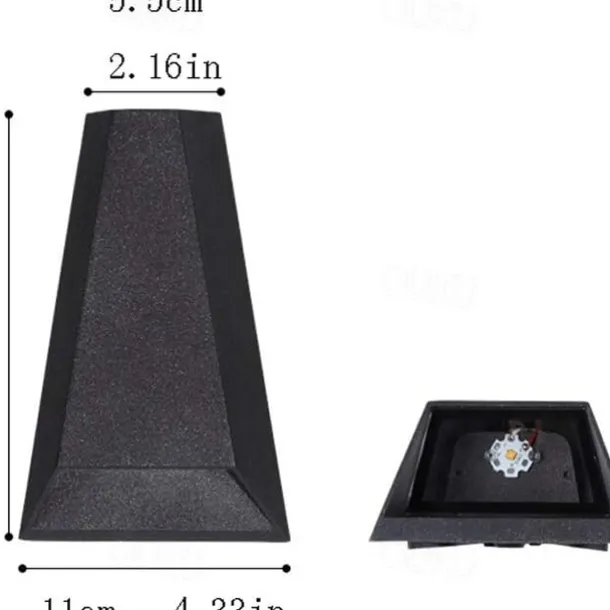 LED Outdoor Wall Lamp 6W with Motion Sensor IP65 Waterproof Light Control Suitable for Bathroom Garage Fence Deck Courtyard 110-240V