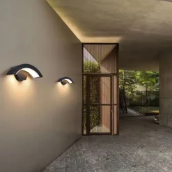 LED Outdoor Wall Lamp 24W with Motion Sensor IP65 Waterproof Light Control Suitable for Bathroom Garage Fence Deck Courtyard AC85-265V