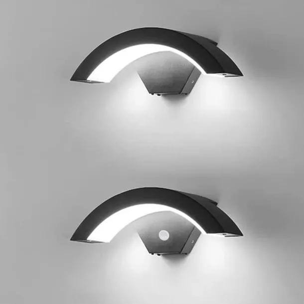 LED Outdoor Wall Lamp 24W with Motion Sensor IP65 Waterproof Light Control Suitable for Bathroom Garage Fence Deck Courtyard AC85-265V