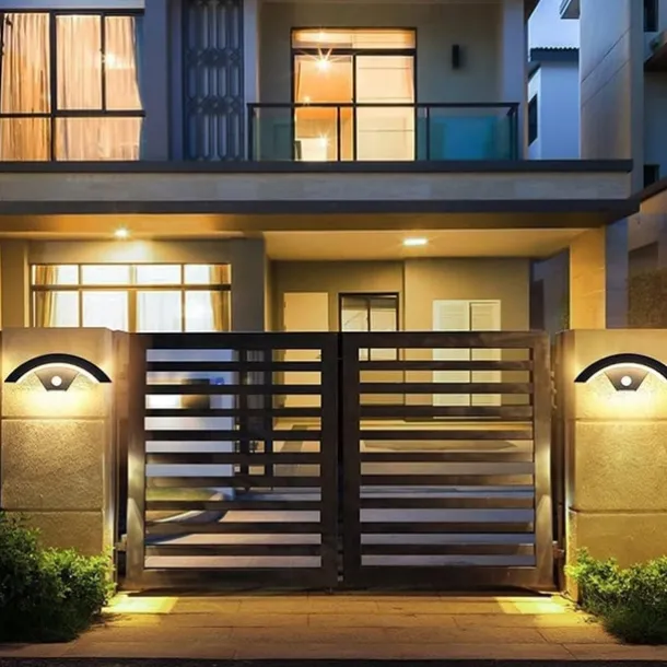 LED Outdoor Wall Lamp 24W with Motion Sensor IP65 Waterproof Light Control Suitable for Bathroom Garage Fence Deck Courtyard AC85-265V