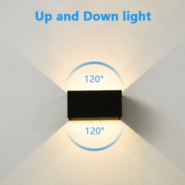 LED Outdoor Wall Lamp 12/24W with Motion Sensor IP65 Waterproof Light Control Suitable for Bathroom Garage Fence Deck Courtyard 110-240V