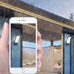 LED Outdoor Wall Light 12W Arc Modern Outdoor Wall Light Waterproof IP65 Steady on Outdoor Black Wall Light Suitable for Outdoor Porch Courtyard Garden Bathroom Bedroom 85-265V