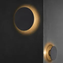 LED Outdoor Wall Light Waterproof Circle Design Black Warm White/White Wall Lighting IP65 Waterproof Acrylic Metal Outdoor Wall Sconces AC110-240V