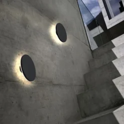 LED Outdoor Wall Light Waterproof Circle Design Black Warm White/White Wall Lighting IP65 Waterproof Acrylic Metal Outdoor Wall Sconces AC110-240V