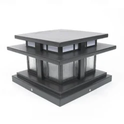 LED Outdoor Wall Light Warm White 35/42cm 1-Light Chinese Style Column Lights Waterproof Patio Post Lights E27 Clear Acrylic Post Lamp 110-240V