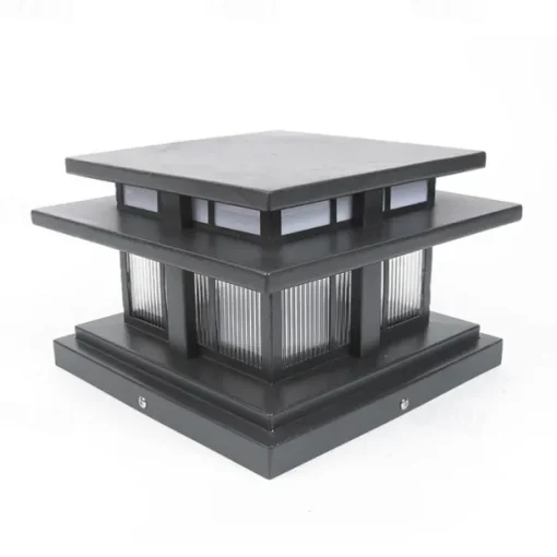 LED Outdoor Wall Light Warm White 35/42cm 1-Light Chinese Style Column Lights Waterproof Patio Post Lights E27 Clear Acrylic Post Lamp 110-240V