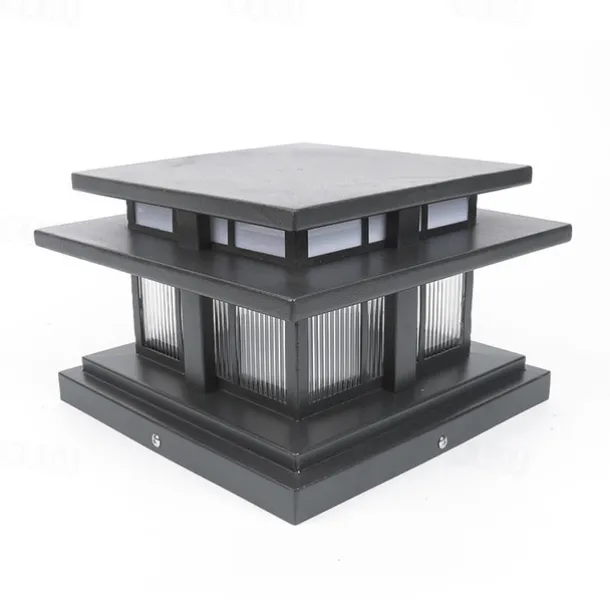 LED Outdoor Wall Light Warm White 35/42cm 1-Light Chinese Style Column Lights Waterproof Patio Post Lights E27 Clear Acrylic Post Lamp 110-240V