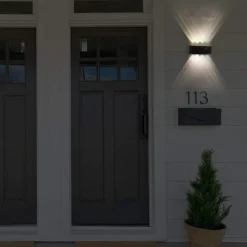 LED Outdoor Wall Lights 8W LED Aluminum Wall Lamp Sconce Indoor Up Down IP65 Waterproof White Black Modern for Patio Garden Stairs Bedroom Aisle Pathway Bathroom Light