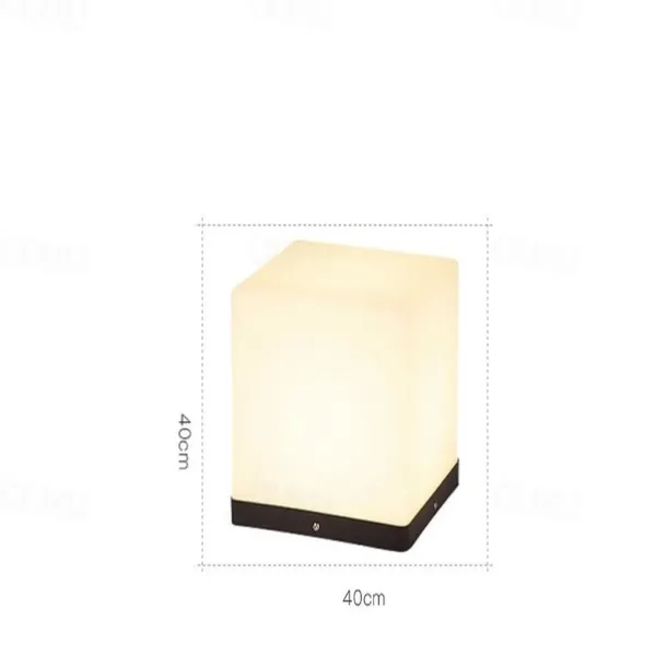 LED Outdoor Wall Lights Warm White 20/25/30/40cm Garden Post Patio Light Outdoor Square Pillar Lamp Simplicity IP54 Waterproof Garden Yard Pillar Lamps 3000K