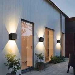 LED Outdoor/Indoor Up and Down IP65 Waterproof Wall Light, 12W 6000K White/Warm White Wall Lighting LED with Adjustable Beam Angle 1000lm AC85-265V