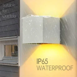 LED Outdoor/Indoor Up and Down IP65 Waterproof Wall Light, 12W 6000K White/Warm White Wall Lighting LED with Adjustable Beam Angle 1000lm AC85-265V