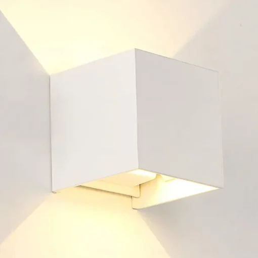LED Outdoor/Indoor Wall Light IP65 12W 6000K White 3000K Warm Adjustable Beam Angle Waterproof 1000lm Sconce Fixture for Home Garden