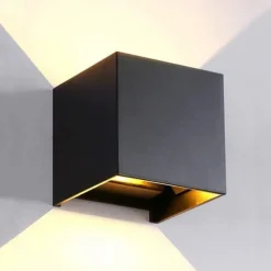 LED Outdoor/Indoor Wall Light IP65 12W 6000K White 3000K Warm Adjustable Beam Angle Waterproof 1000lm Sconce Fixture for Home Garden