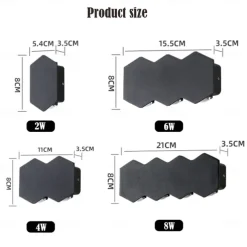 LED Outdoors Wall Lamp 2W 4W 6W 8W Up/Down Lighting Indoor Double-Head Curved Waterproof IP65 Wall Lamp Modern Bedroom Lamp AC85-265V
