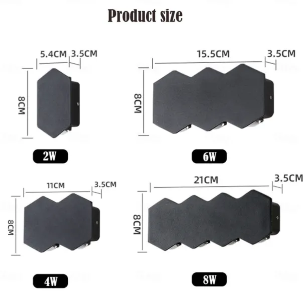 LED Outdoors Wall Lamp 2W 4W 6W 8W Up/Down Lighting Indoor Double-Head Curved Waterproof IP65 Wall Lamp Modern Bedroom Lamp AC85-265V