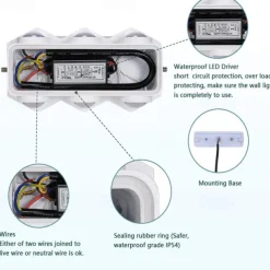 LED Outdoors Wall Lamp 2W 4W 6W 8W Up/Down Lighting Indoor Double-Head Curved Waterproof IP65 Wall Lamp Modern Bedroom Lamp AC85-265V