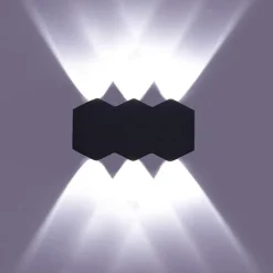 LED Outdoors Wall Lamp 2W 4W 6W 8W Up/Down Lighting Indoor Double-Head Curved Waterproof IP65 Wall Lamp Modern Bedroom Lamp AC85-265V