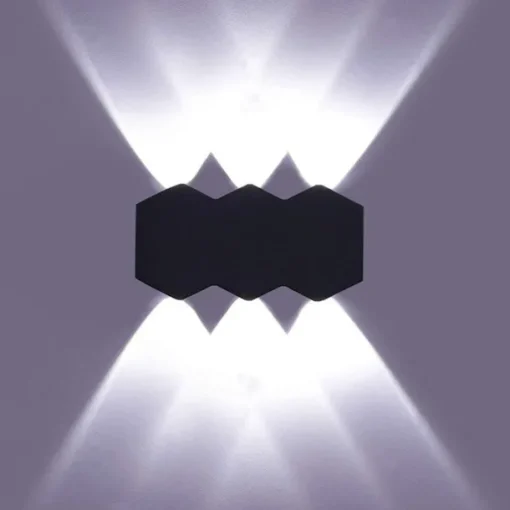 LED Outdoors Wall Lamp 2W 4W 6W 8W Up/Down Lighting Indoor Double-Head Curved Waterproof IP65 Wall Lamp Modern Bedroom Lamp AC85-265V