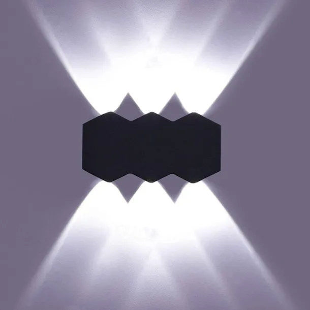 LED Outdoors Wall Lamp 2W 4W 6W 8W Up/Down Lighting Indoor Double-Head Curved Waterproof IP65 Wall Lamp Modern Bedroom Lamp AC85-265V