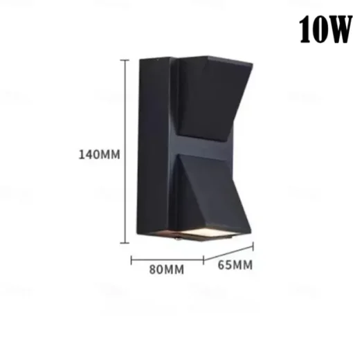Led Outdoors Wall Lamp 5W 10W Up/Down Lighting Indoor Double-Head Curved Waterproof IP65 Wall Lamp Modern Bedroom Lamp Warm White Light AC85-265V