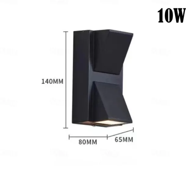 Led Outdoors Wall Lamp 5W 10W Up/Down Lighting Indoor Double-Head Curved Waterproof IP65 Wall Lamp Modern Bedroom Lamp Warm White Light AC85-265V