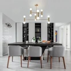 LED Pendant 55/100cm Ceiling Light Fixture Adjustable Height Pendant Mid-Century Modern Ceiling Light for Living Room, Dining Room, Kitchen