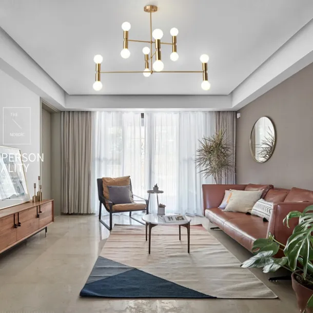 LED Pendant 55/100cm Ceiling Light Fixture Adjustable Height Pendant Mid-Century Modern Ceiling Light for Living Room, Dining Room, Kitchen