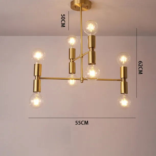 LED Pendant 55/100cm Ceiling Light Fixture Adjustable Height Pendant Mid-Century Modern Ceiling Light for Living Room, Dining Room, Kitchen