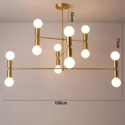 LED Pendant 55/100cm Ceiling Light Fixture Adjustable Height Pendant Mid-Century Modern Ceiling Light for Living Room, Dining Room, Kitchen