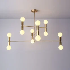 LED Pendant 55/100cm Ceiling Light Fixture Adjustable Height Pendant Mid-Century Modern Ceiling Light for Living Room, Dining Room, Kitchen