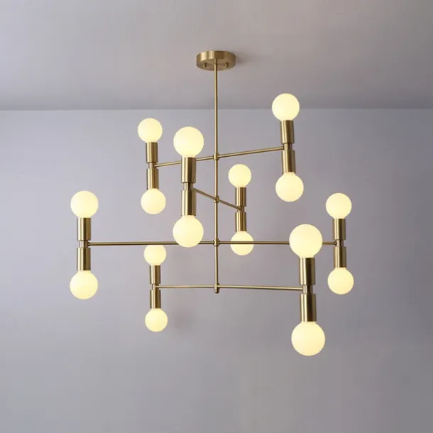 LED Pendant 55/100cm Ceiling Light Fixture Adjustable Height Pendant Mid-Century Modern Ceiling Light for Living Room, Dining Room, Kitchen