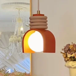 LED Pendant lamp Warm White Pendant lamp Metal Hanging lamp Height Adjustable Ceiling Pendant lamp Bedroom Bar Cafe Office Table Hanging Lamps 110-240V