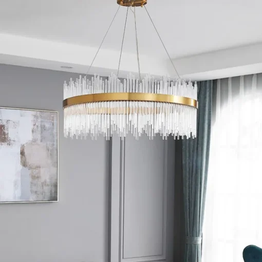 LED Pendant Light 50 / 60 / 80cm Light Luxury European K9 High end Crystal Chandelier Dimming Ceiling Lamp Suitable for Bedroom Dining Room Study AC110V AC220V