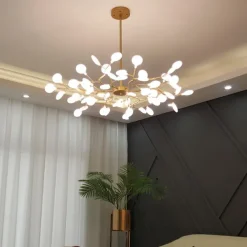 LED Pendant Light 27 36 45 54 Heads Firefly Chandelier LED Pendant Lighting Postmodern Ceiling Light Fixture Hanging Lamp Rose Gold Branch LED Chandelier Bulb Included AC220V AC110V
