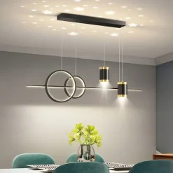 LED Pendant Light 100 cm Dimmable Cluster Design Geometric Shapes Pendant Light PVC Classic Stylish Zinc Alloy Contemporary Modern 110-240V