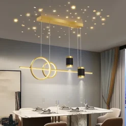 LED Pendant Light 100 cm Dimmable Cluster Design Geometric Shapes Pendant Light PVC Classic Stylish Zinc Alloy Contemporary Modern 110-240V