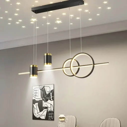 LED Pendant Light 100 cm Dimmable Cluster Design Geometric Shapes Pendant Light PVC Classic Stylish Zinc Alloy Contemporary Modern 110-240V