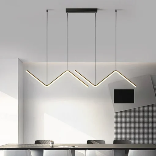 LED Pendant Light 90 cm Island Lights Dimmable Line Design Aluminum Stylish Minimalist Painted Finishes Nordic Style Dining Room Kitchen Lights 110-240V ONLY DIMMABLE WITH REMOTE CONTROL